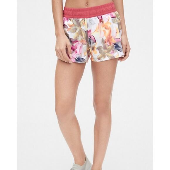 GapFit Women Multicolor Floral Elastic Waist Mid Rise Athletic Running Shorts XS - Picture 4 of 6